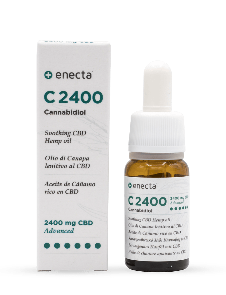 C2400 - Olio lenitivo pelli sensibili al CBD 24% - 10ml – Enecta.it