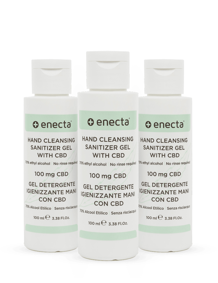3 pack | Gel igienizzante mani - 100 mg CBD | 100 ml - Enecta.it