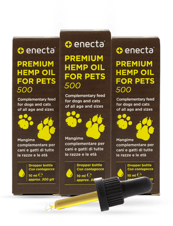 3 pack | Premium Hemp Oil per animali 500 | 10 ml - Enecta.it