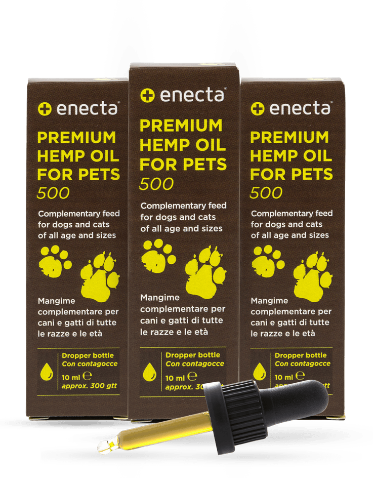 3 pack | Premium Hemp Oil per animali 500 | 10 ml - Enecta.it
