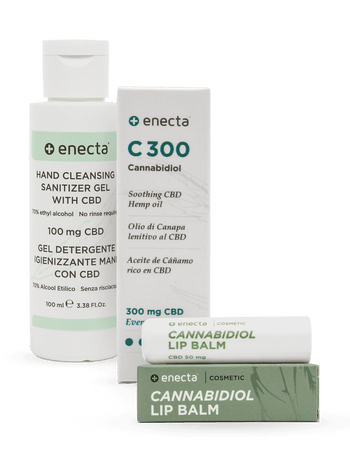 C300 Olio di CBD + igienizzante mani con CBD + Balsamo labbra al CBD - Enecta.it