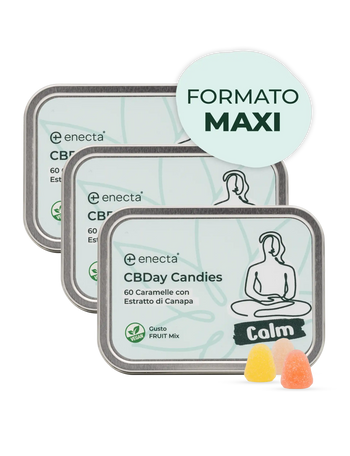 3 Pack | Caramelle CBDay per ansia e stress | 120 gr