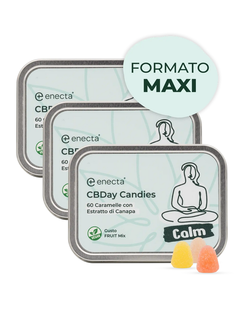 3 Pack | Caramelle CBDay per ansia e stress | 120 gr